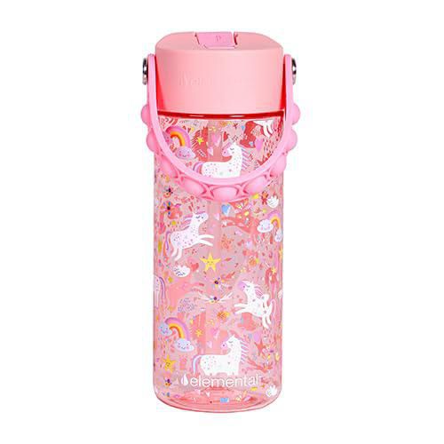 BOTELLA Elemental 532 ml Niños con Popote y Asa Pop‑It
