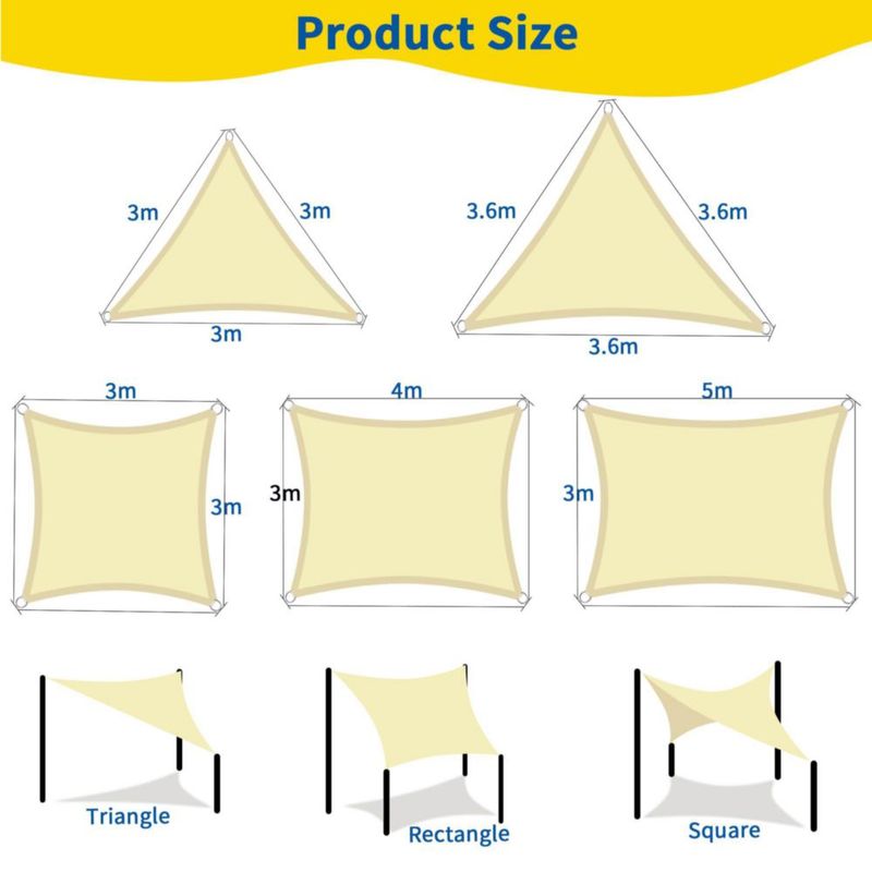 Toldo de Sombra KALINCO 3 m x 3 m Impermeable Bloqueo UV