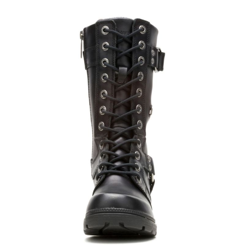 Bota Harley‑Davidson EDA de Cuero Negro Mujer Talla 8
