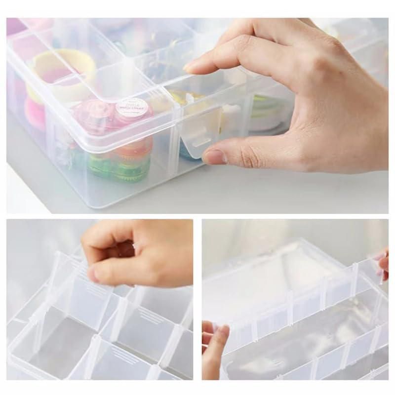Caja de Almacenamiento BeatBasic 27 × 17 × 6 cm con 15 Compartimentos