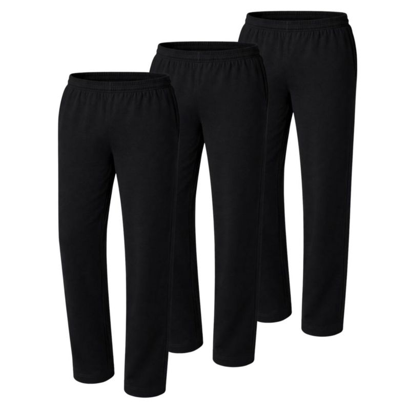 Pantalones Hanes Essentials de Pierna Abierta - Pack de 3