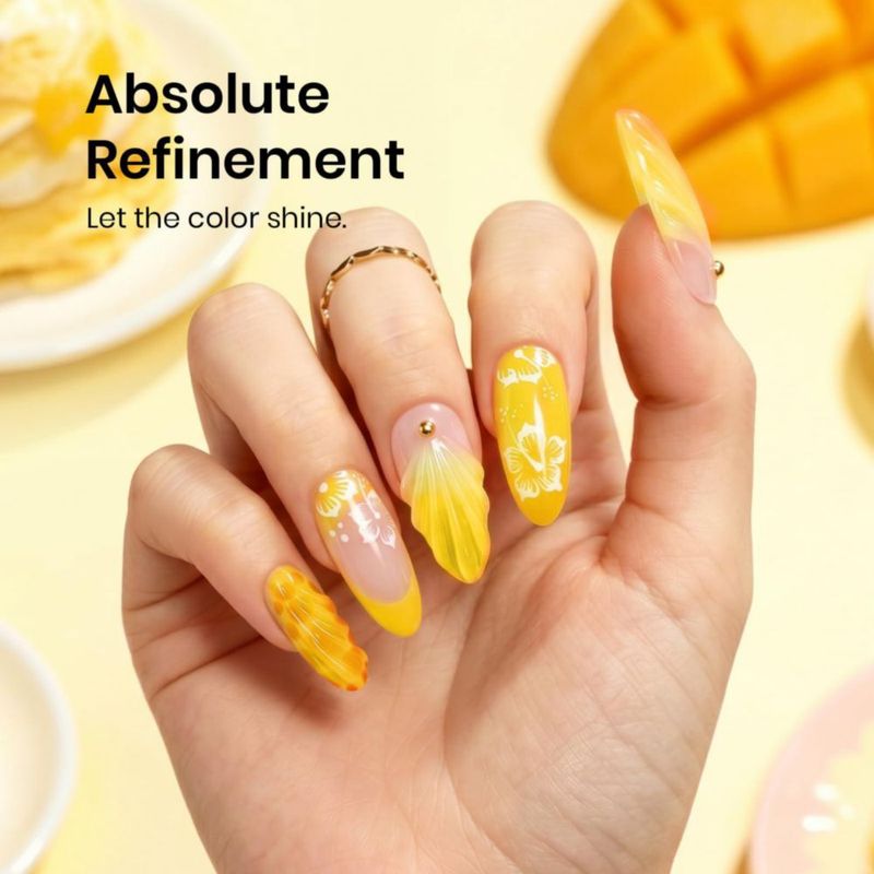 Gel de uñas Beetles 15 ml Amarillo Mango Gelato