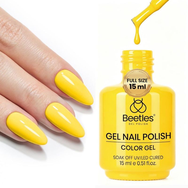 Gel de uñas Beetles 15 ml Amarillo Mango Gelato