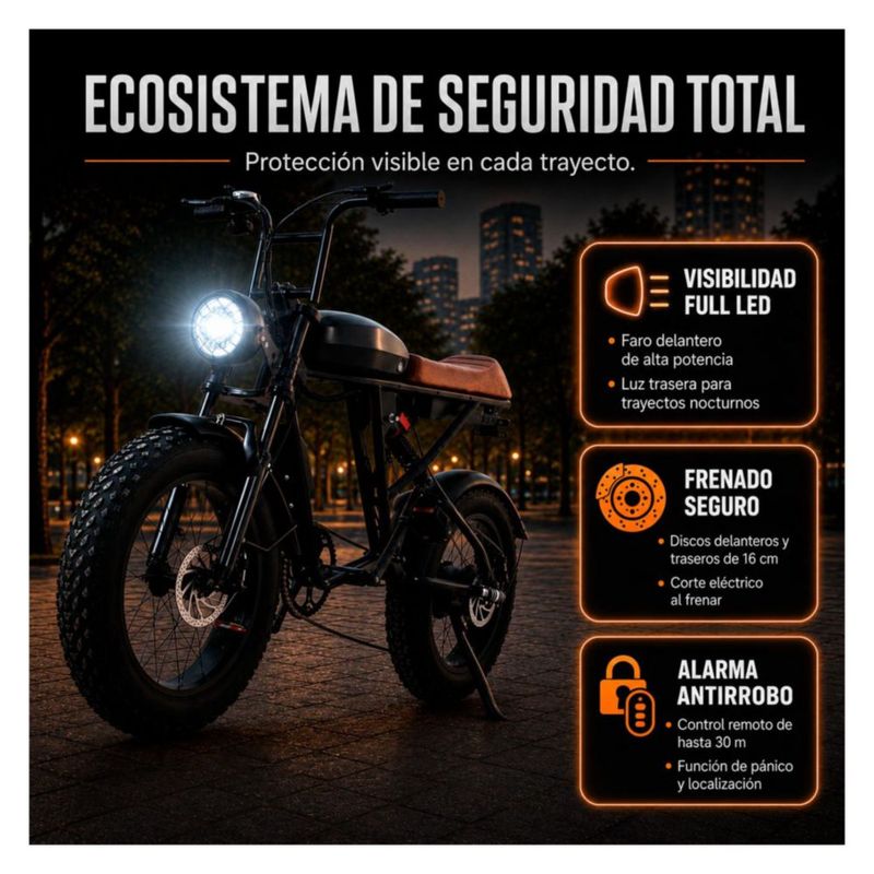 Bicicleta Electrica Montana CENTURFIT Motor 1500W Velocidad 48 kmh Autonomia 30 Km E Bike para Adultos Movilidad Urbana Terreno Todo Camino