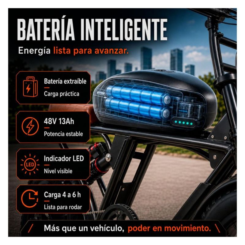 Bicicleta Electrica Montana CENTURFIT Motor 1500W Velocidad 48 kmh Autonomia 30 Km E Bike para Adultos Movilidad Urbana Terreno Todo Camino