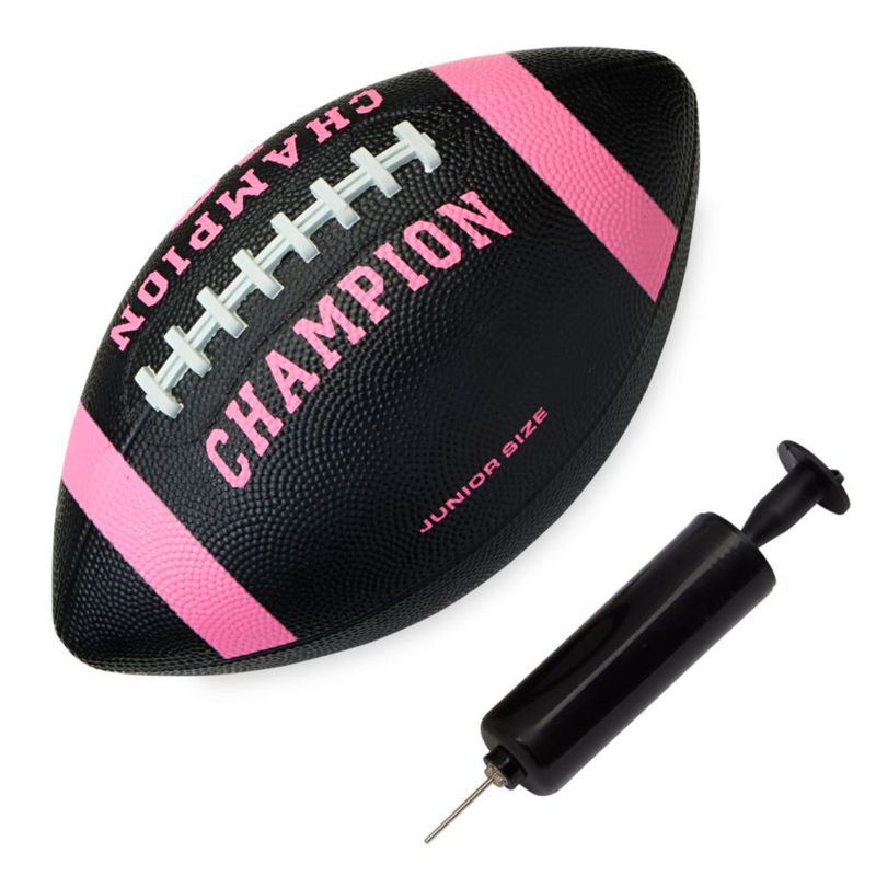 Balón de fútbol americano Champion Junior negro/rosa todo tiempo