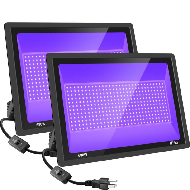 Luz negra LED Gopretty 680W (2 unidades) IP66 110V