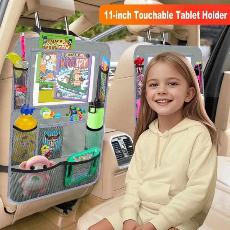 Organizador de coche Zecirl con soporte para tablet y 10 bolsillos