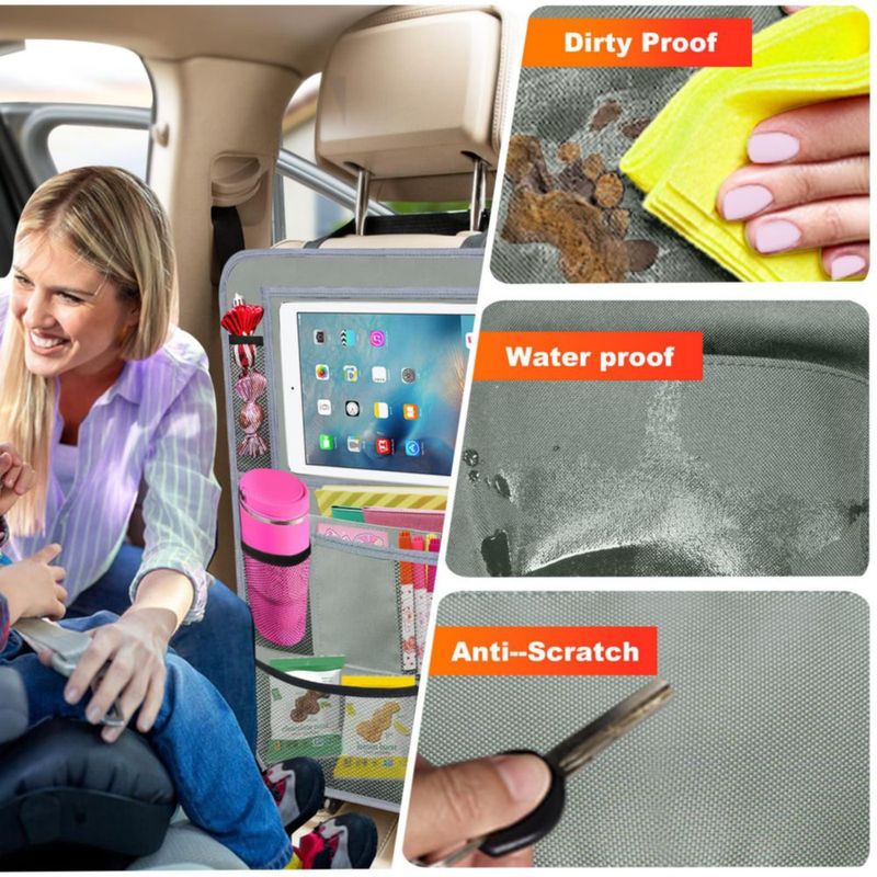 Organizador de coche Zecirl con soporte para tablet y 10 bolsillos