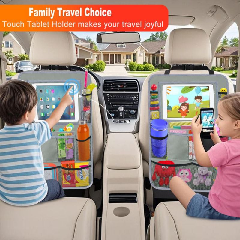 Organizador de coche Zecirl con soporte para tablet y 10 bolsillos