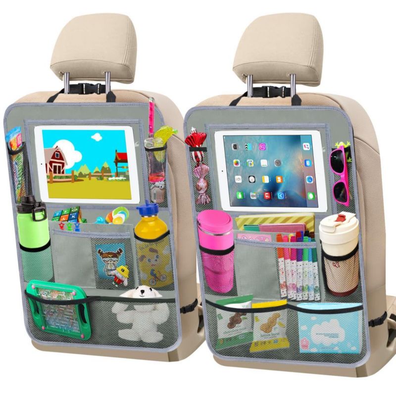Organizador de coche Zecirl con soporte para tablet y 10 bolsillos