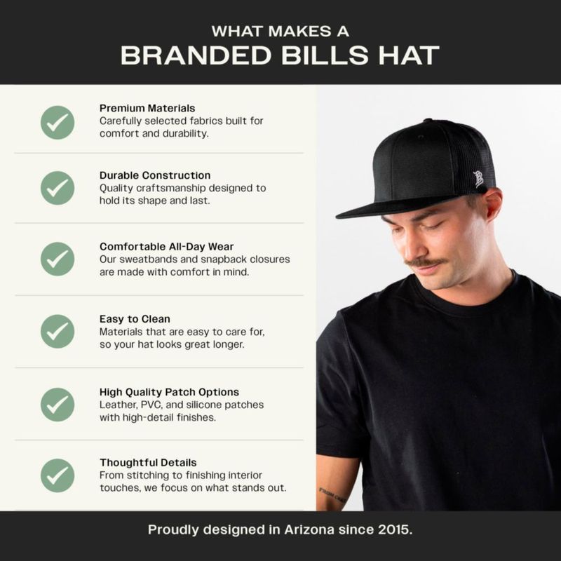 Gorra estilo camionero Branded Bills Vintage Old Glory negra