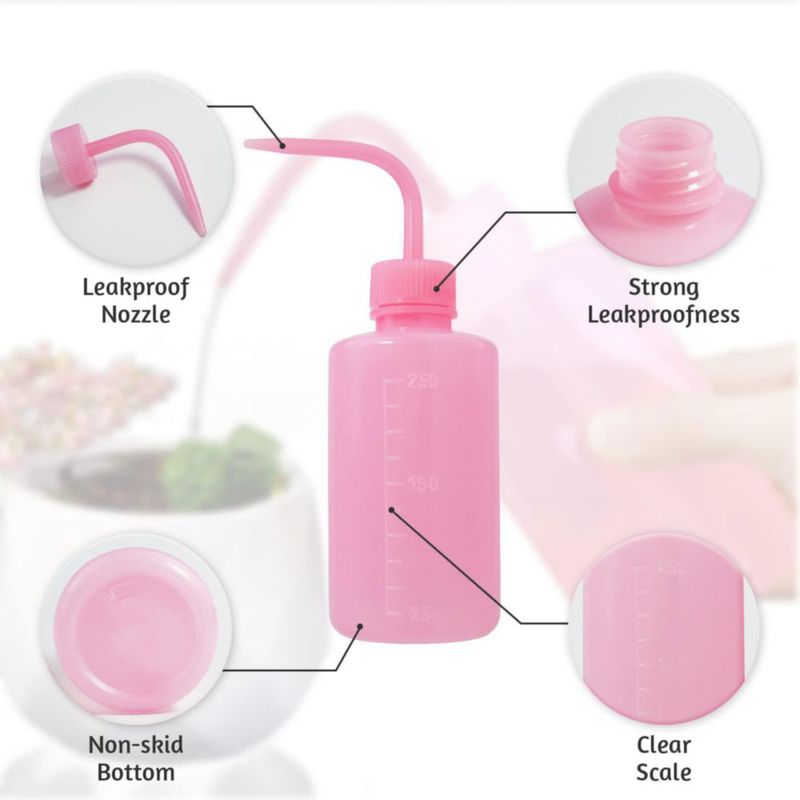 Grosun Botellas Exprimibles de 250 ml Rosa – Pack de 4