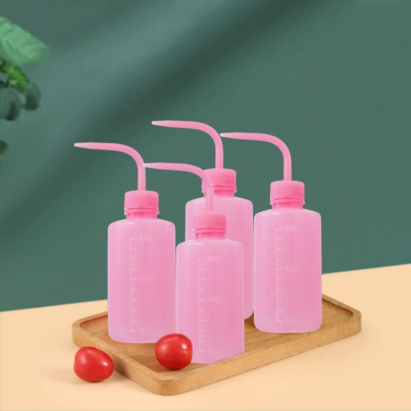 Grosun Botellas Exprimibles de 250 ml Rosa – Pack de 4