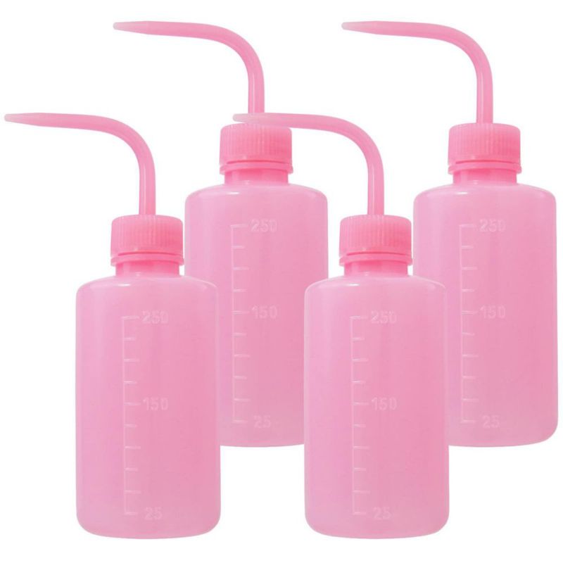 Grosun Botellas Exprimibles de 250 ml Rosa – Pack de 4