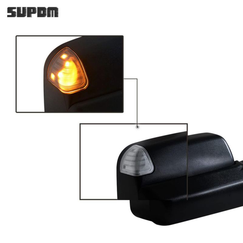 Espejos de remolque SUPDM para Ram 1500/2500/3500 con calefacción y señal de giro