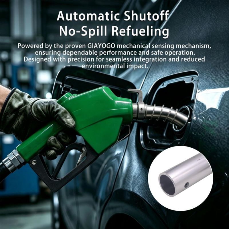 Boquilla de combustible GIAYOGO 1" NPT con cierre automático verde