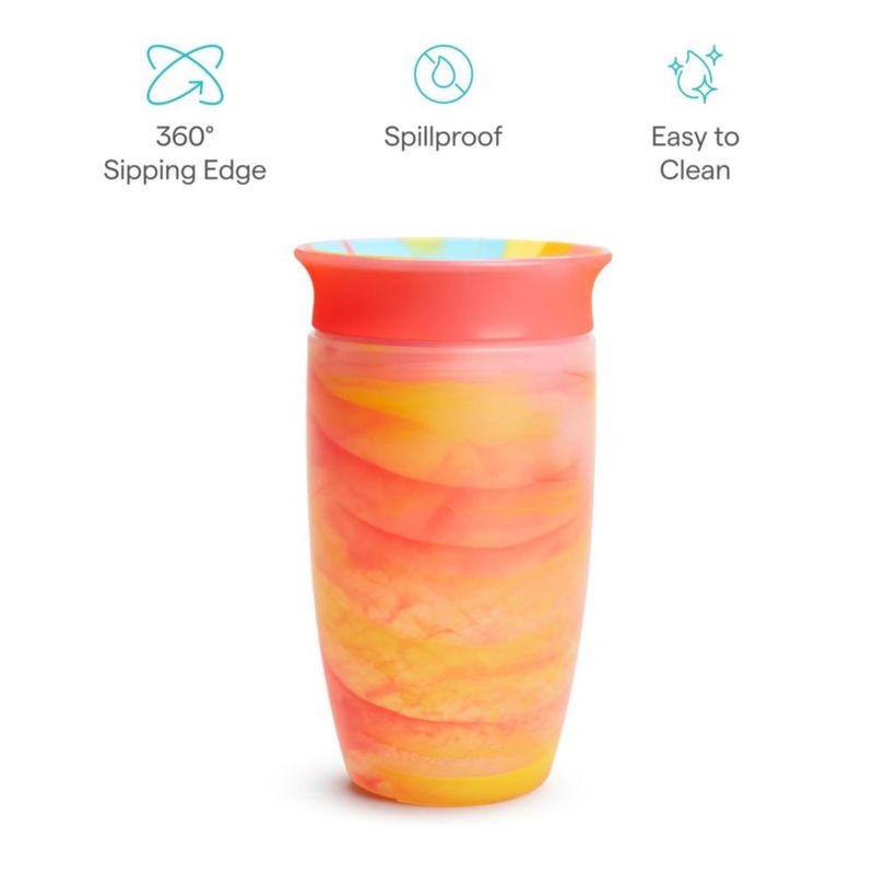 Vaso sin boquilla Munchkin 283 ml Tropical Swirl Naranja