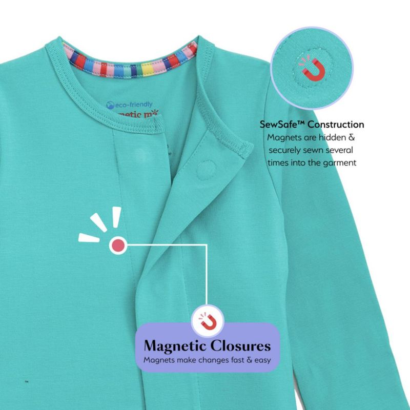 Conjunto de una pieza Magnetic Me para niñas 6‑9 meses – Pack de 4