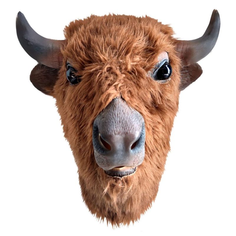 Máscara de Disfraz AQKILO Bisonte de Cabeza Completa – Halloween