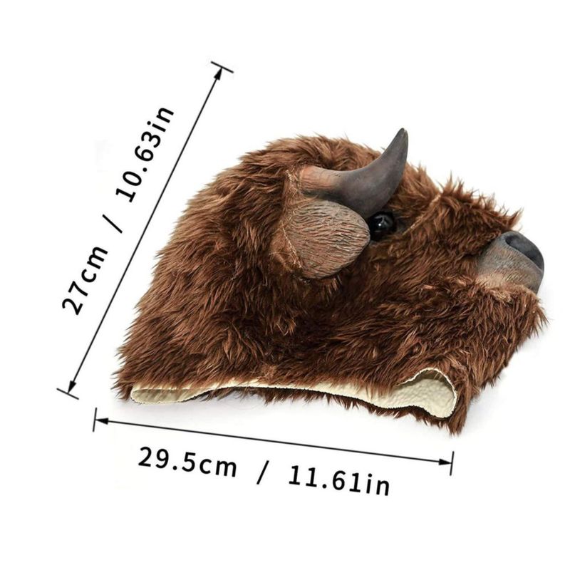 Máscara de Disfraz AQKILO Bisonte de Cabeza Completa – Halloween