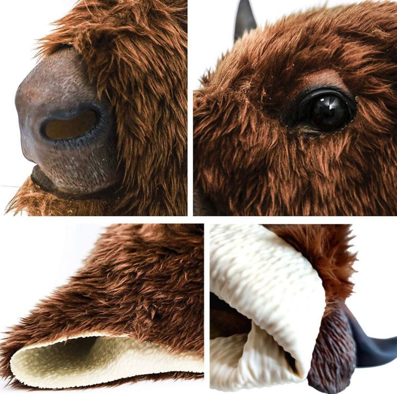 Máscara de Disfraz AQKILO Bisonte de Cabeza Completa – Halloween