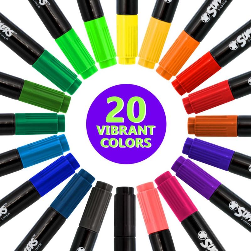 Marcadores para Tela U.S. Art Supply 60 Colores Punta Doble
