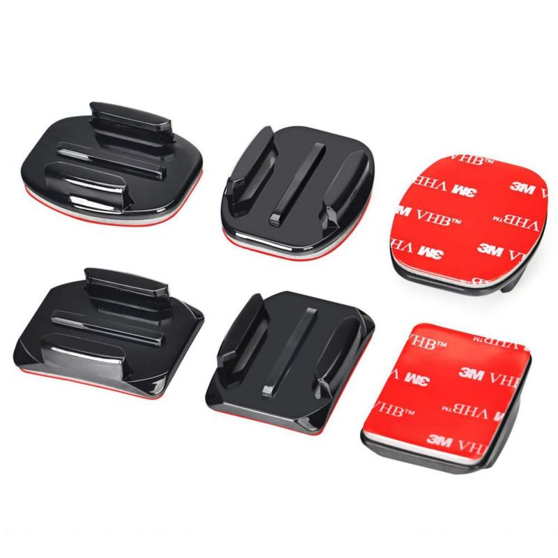 Soporte adhesivo curvo/plano Sametop para GoPro – Pack de 3