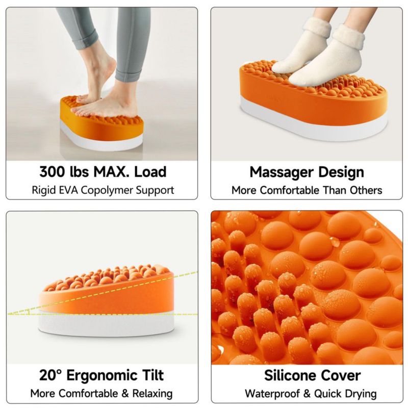 Reposapiés DIKDOC de Silicona Antifatiga Naranja