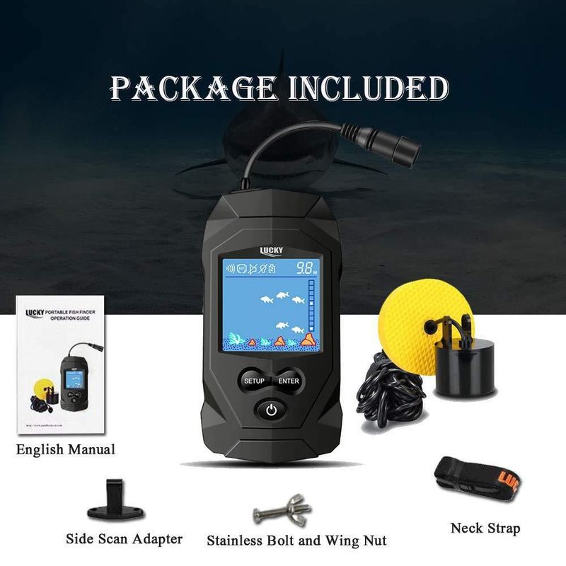 Sonda de pesca LUCKY con cable portátil para kayak pantalla LCD