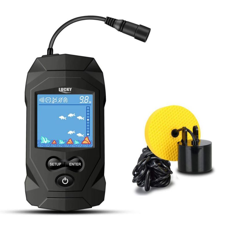 Sonda de pesca LUCKY con cable portátil para kayak pantalla LCD