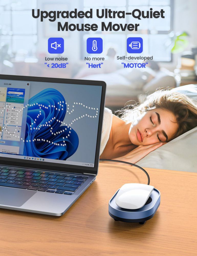 Simulador de movimiento de ratón Vaydeer indetectable con interruptor ON/OFF sin controlador