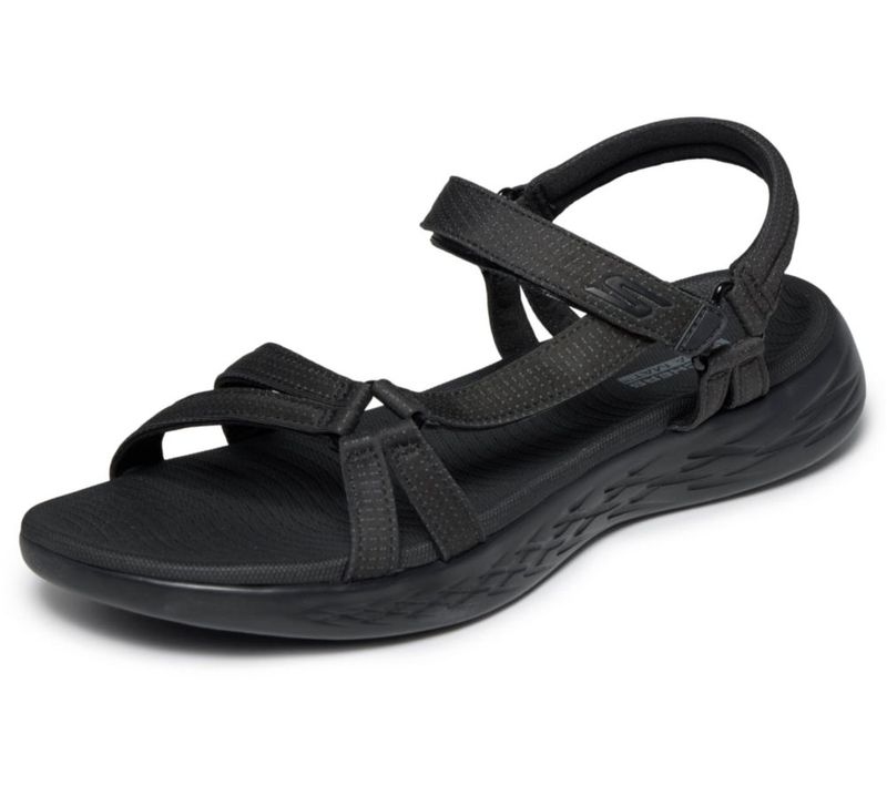 Sandalia Skechers On-The-Go 600-Brillancy Negra Talla 7 Ancha