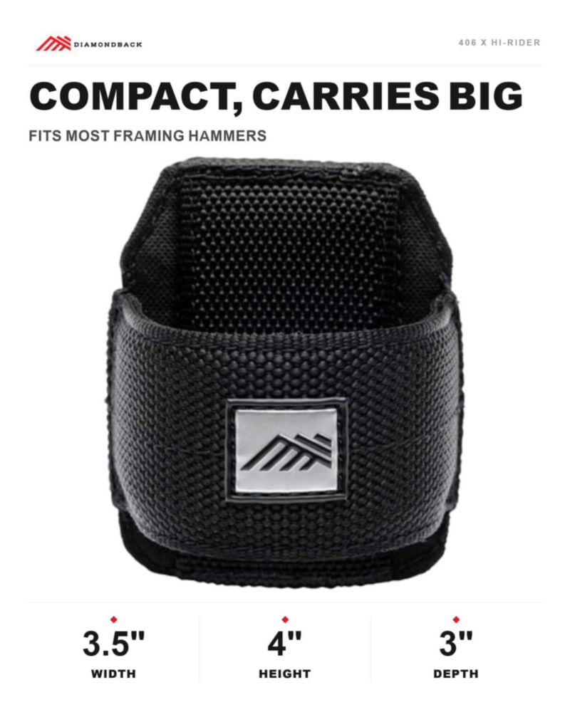Porta‑martillos Diamondback Hi‑Rider Clip‑On para Cinturón