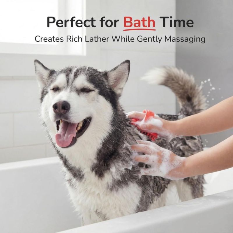 Cepillo de goma antideslizante para mascotas con silicona suave – Pets&Goods