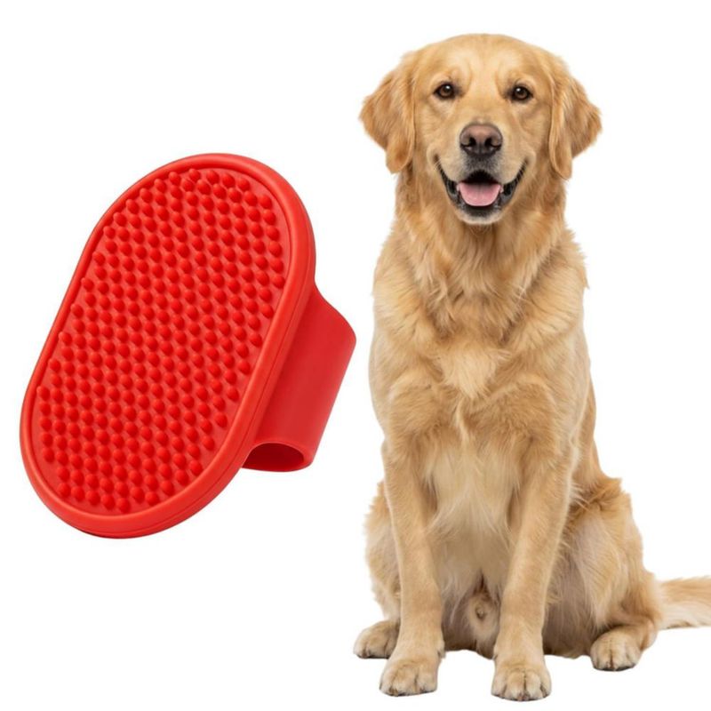 Cepillo de goma antideslizante para mascotas con silicona suave – Pets&Goods