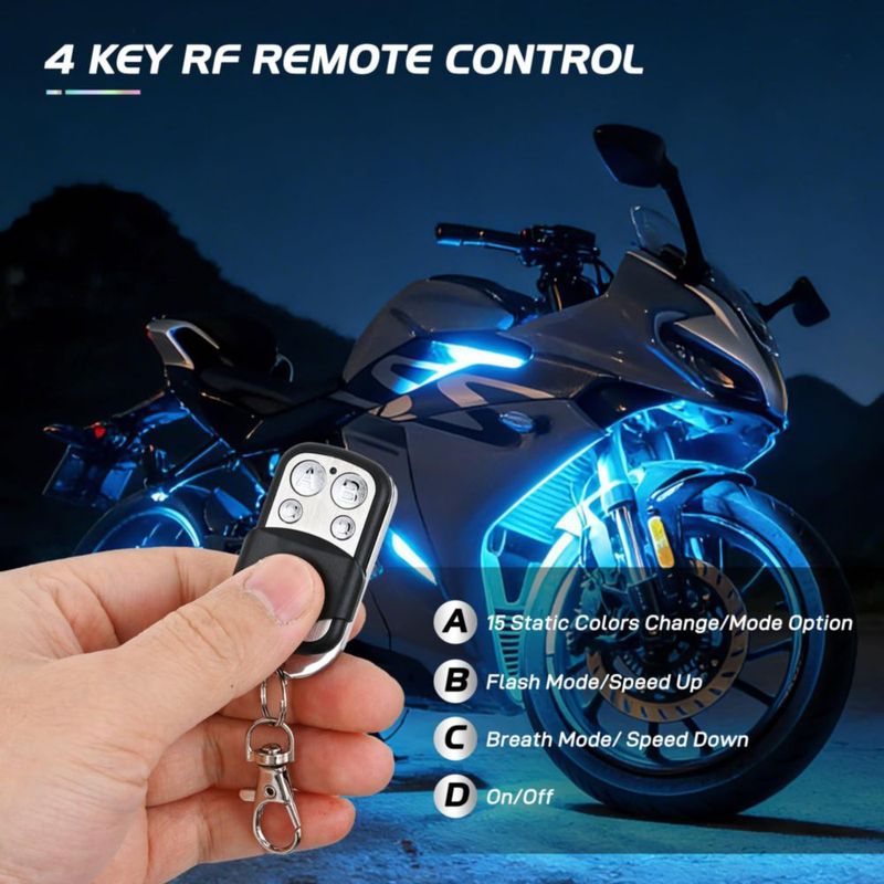 Kit de luces LED Nilight 18 piezas RGB con control remoto inalámbrico