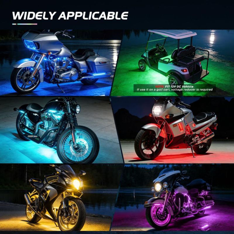Kit de luces LED Nilight 18 piezas RGB con control remoto inalámbrico
