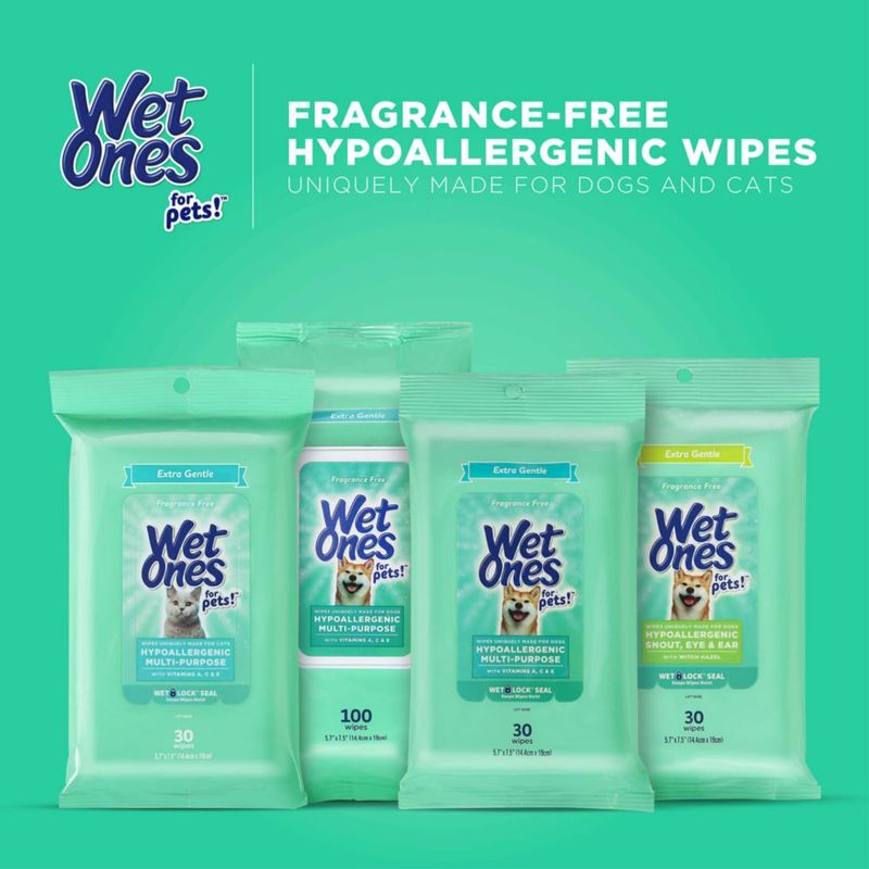 Toallitas Húmedas para Perros Wet Ones 30 Unidades con Aroma a Hamamelis