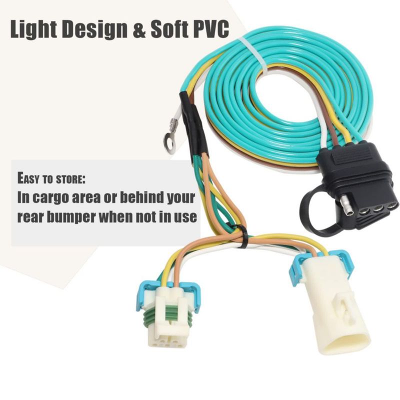 Arnés de cableado plano de 4 vías MECMO para Chevy S-10 / Sonoma