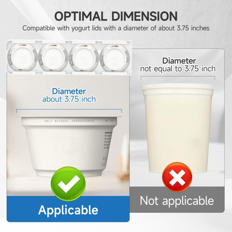 Organizador de yogur SOPHICO 2 unidades blanco para nevera