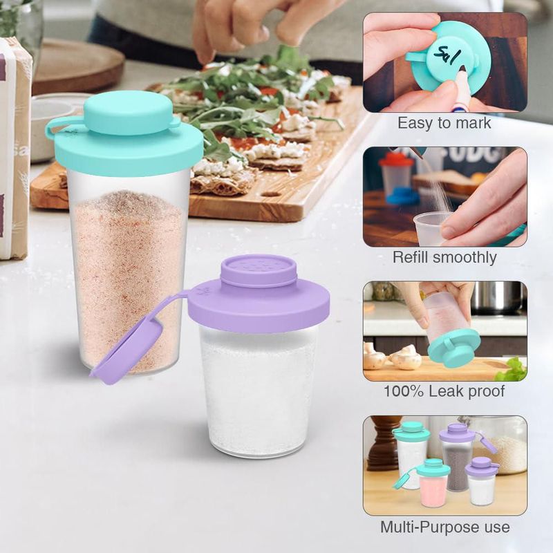 Set de Salero y Pimentero SOPHICO 90 ml/130 ml con Tapa de Silicona