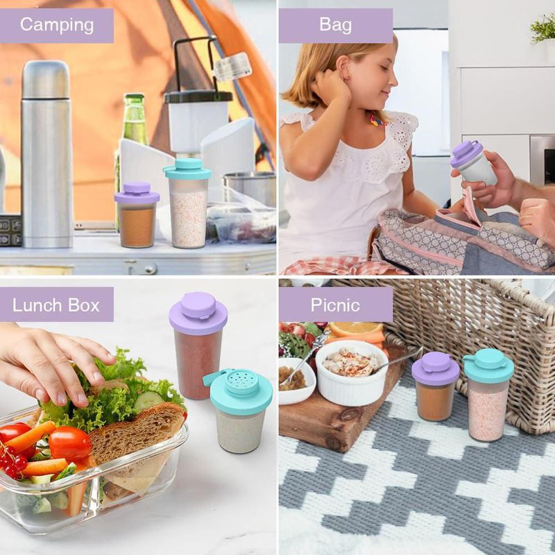 Set de Salero y Pimentero SOPHICO 90 ml/130 ml con Tapa de Silicona
