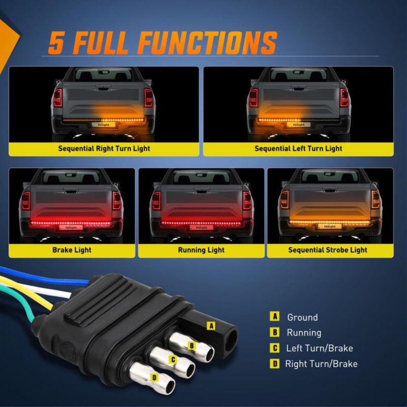 Tira de luz de cola Nilight 150 cm 540 LED con flecha