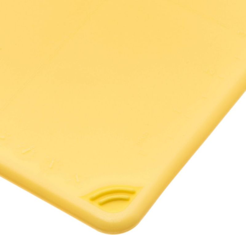 Tabla de cortar San Jamar 15 × 23 × 1 cm amarilla con gancho
