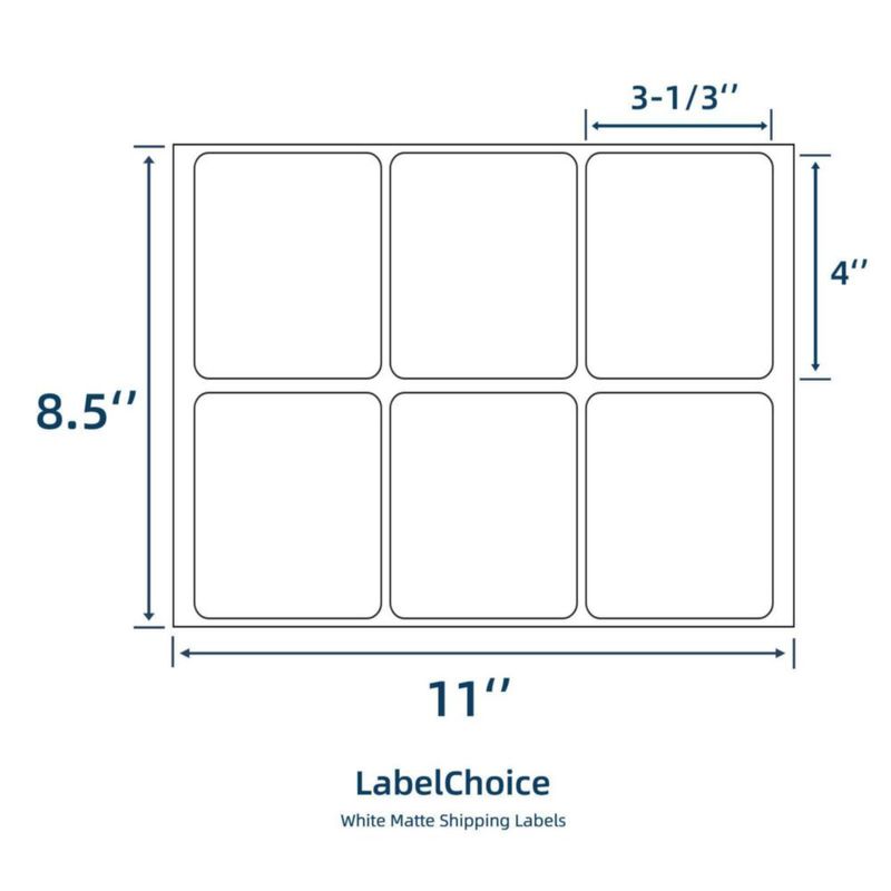 Etiquetas de dirección LabelChoice 85 × 11 cm 100 hojas