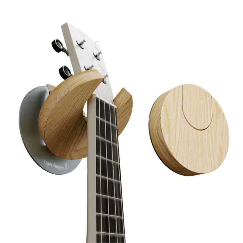 Soporte de pared para ukulele Openhagen plegable de roble