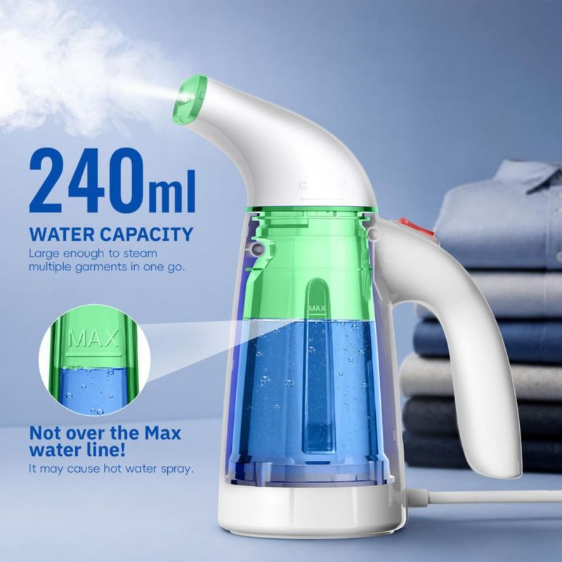 Vaporizador de ropa OGHom 240 ml 700 W Verde suave 110 V