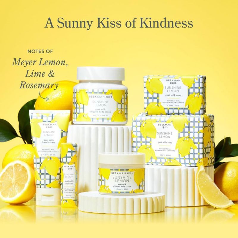 Set de Cuidado Corporal Beekman 1802 Sunshine Lemon de 3 Piezas