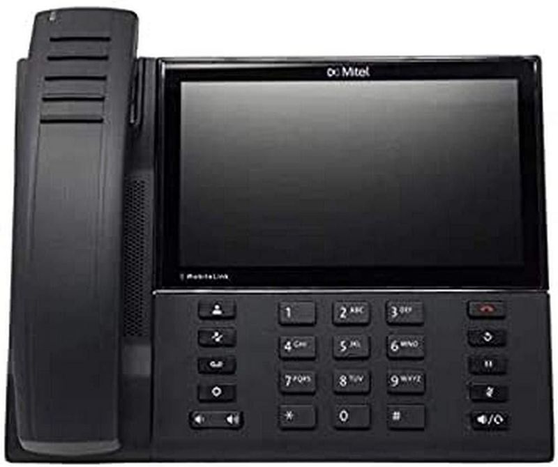 Teléfono IP Mitel MiVoice 6940 Negro con base cableada y auricular inalámbrico